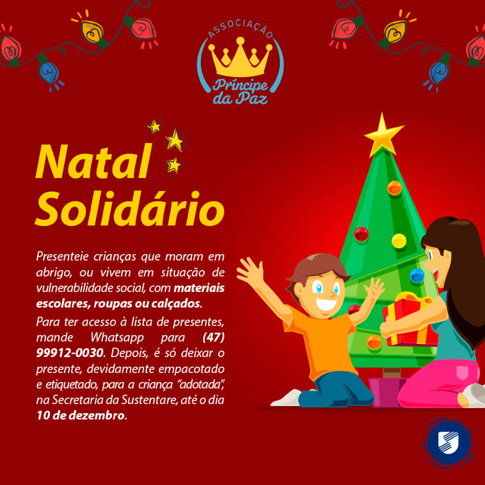 Sustentare apoia campanha Natal Solidário
