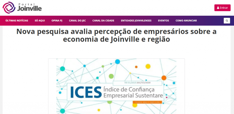 Portal Joinville divulga abertura da coleta de dados do ICES neste primeiro trimestre de 2019
