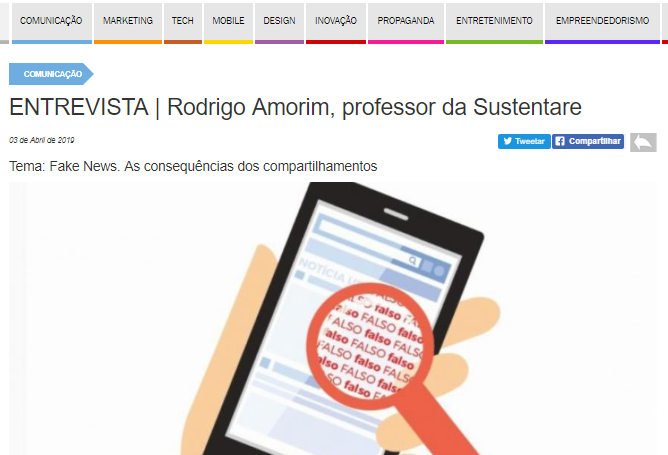 Acontecendo Aqui publica entrevista do professor Rodrigo Amorim sobre fake news