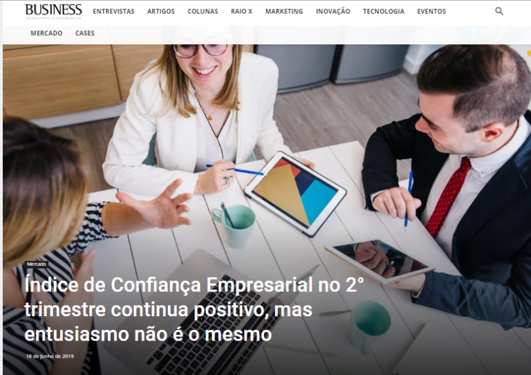 Revista Business publica resultado do ICES no 2° trimestre de 2019