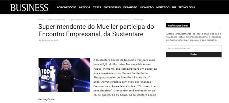 Revista Business publica matéria sobre o Encontro Empresarial da Sustentare