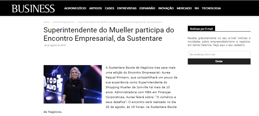 Revista Business publica matéria sobre o Encontro Empresarial da Sustentare