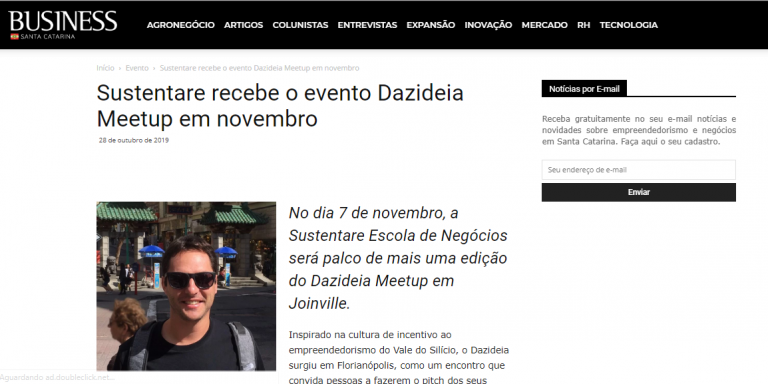 Revista Business publica matéria sobre o evento Dazideia, que será realizado na Sustentare