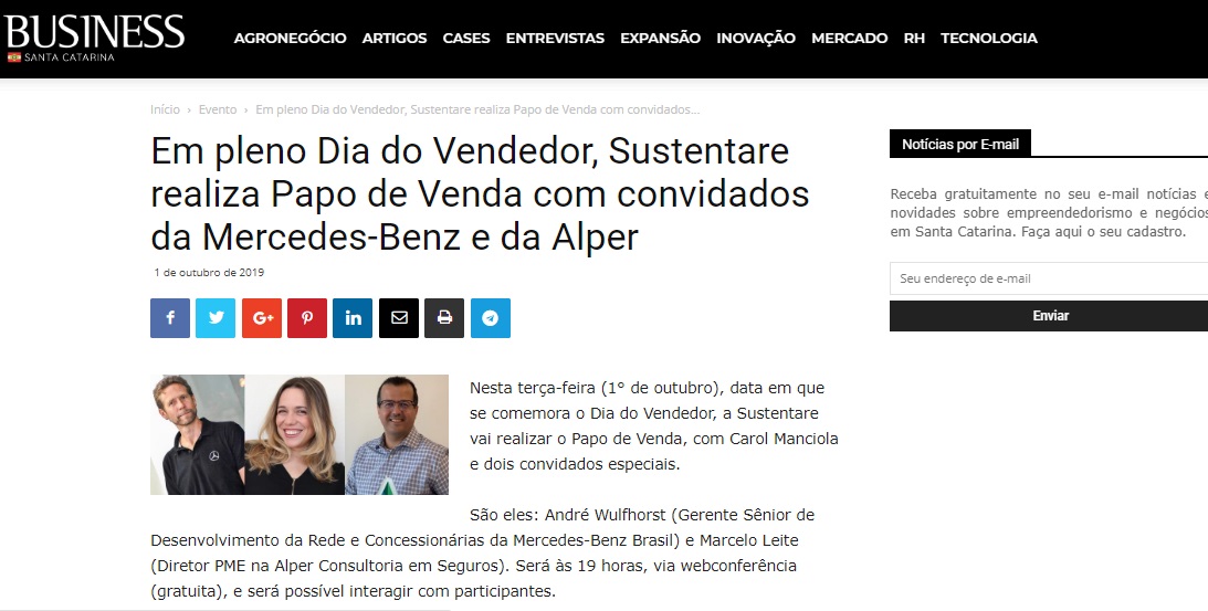 Papo de Venda, em pleno dia do vendedor, é destaque na Revista Business
